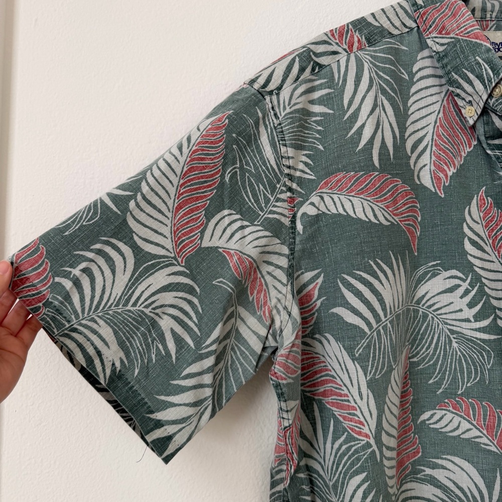 Reyn Spooner Aloha Shirt Palm Tree Leaf Tropical Short Sleeve Button Men’s XXL - Picture 3 of 11